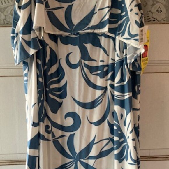 KALAHEO ALOHA HAWAIIAN DRESS LOVELY MONSTERA JASMINE FLOWER MADE IN HAWAII NEW L - Picture 13 of 16